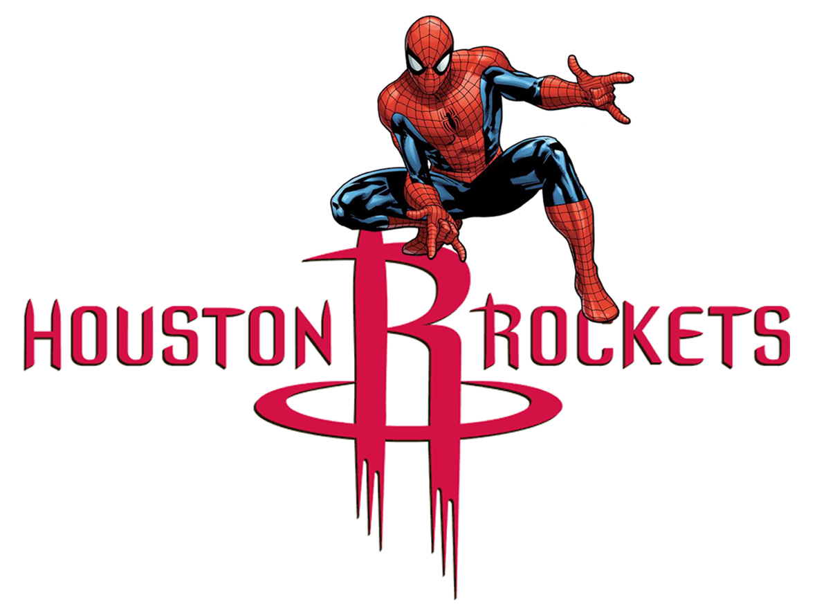 Houston Rockets Spider Man Logo vinyl decal